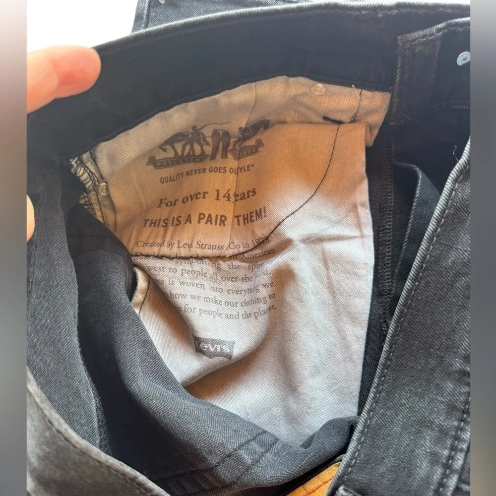 Levi struss.  Levi's Black Slim Straight Jeans with Modern Texture